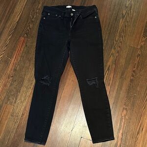 JCrew Black Distressed Women Jeans